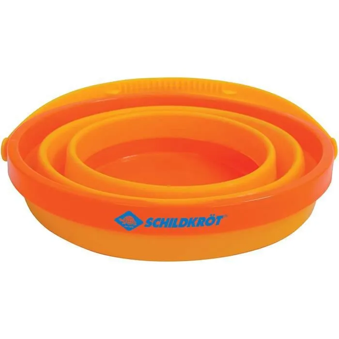 Seau de plage pliant Schildkröt-Funsports - Diamètre 20 cm - Volume de 2 litres - Orange et jaune-1