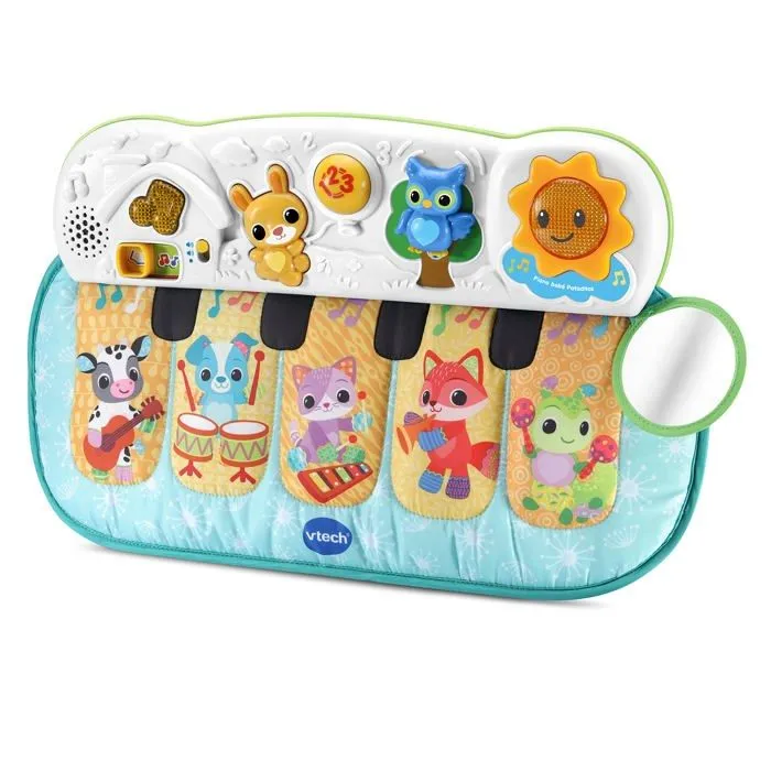 Cle eveil Vtech - 80-158167 - Baby - Piano bebe Pattins musicaux | Jouet pour bebe +3 Mois | Version ESP | Multicolore-0