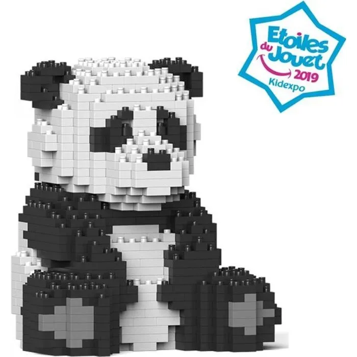 Jeu de construction - JEKCA - Panda assis - 730 pièces - À monter soi-même - Mixte-0