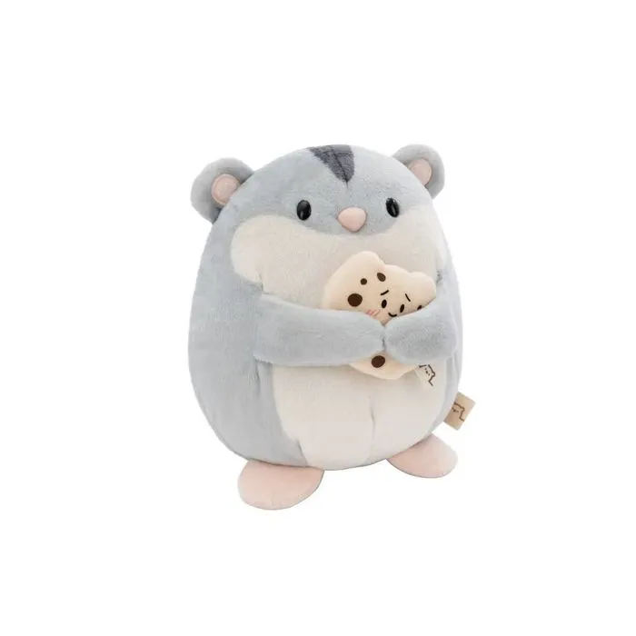 Peluche - Nici - Hamster Shai - 16 cm - Gris - Collection Super Mochi-0