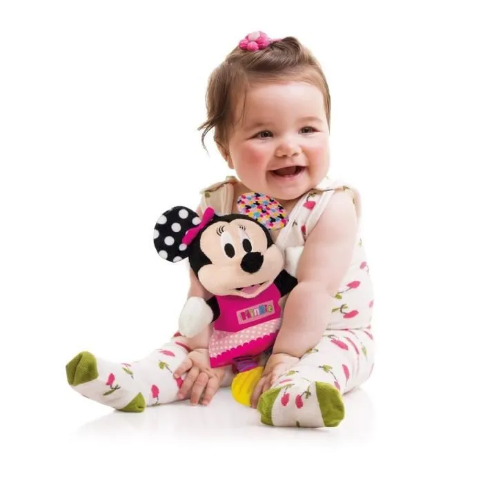 CLEMENTONI Disney Baby - Peluche Premières activités Minnie - Jeu d'éveil-1