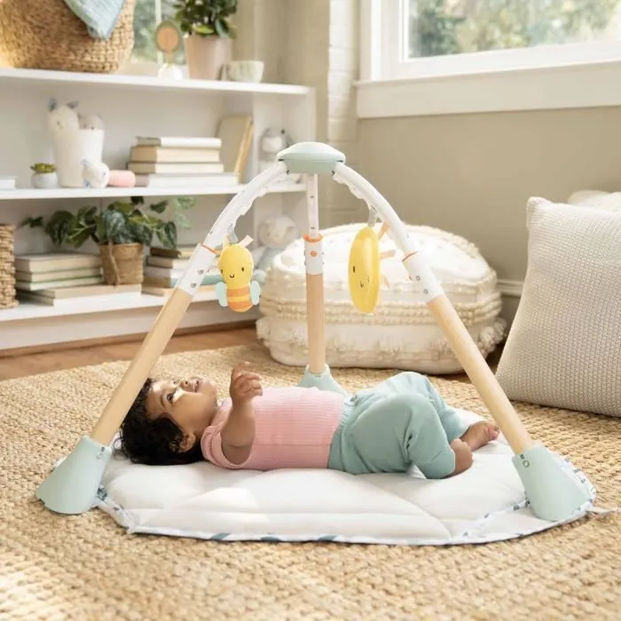 INGENUITY Aide jeux à rebonds bébé 6-en-1 évolutif : se tranforme en Tapis d'éveil, Tipi enfant, table d'activités, jouets amovibles-2
