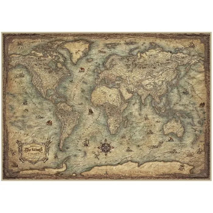 Puzzle PLANISPHÈRE - 3000 pièces - Marque EDUCA - Voyage et cartes-1