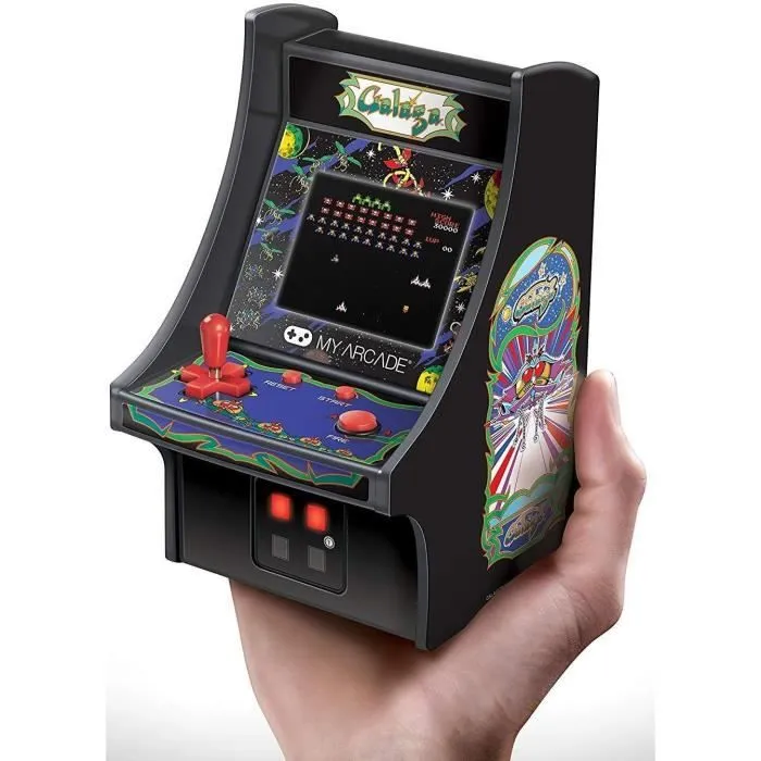 Borne d'Arcade Rétro Mini - My Arcade - GALAGA - Écran 5 pouces - Console portable - Noir-2
