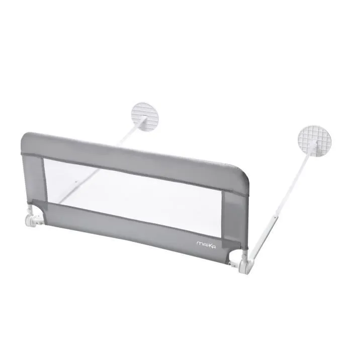 Barrière de lit pliable et déhoussable MAÏKA - 95 x 43 cm - Gris - Pour bébé de 18 mois à 5 ans-0