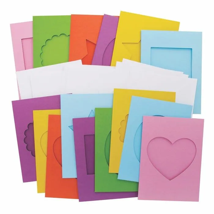 Baker ross - AX673 - Cartes de Voeux - Lot de 15, Fournitures pour Loisirs Creatifs pour Enfants ()-1