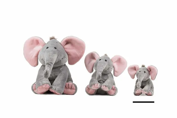 Peluche - BabySugar - 5190 - Élégant éléphant rose - Taille XS 13 cm - Lavable en machine-1