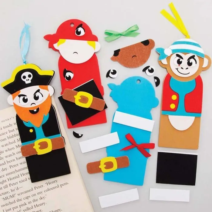 Baker ross - FE317 - Marque Pages motif Pirate - Lot de 6, Loisirs Creatifs pour les Enfants ()-0
