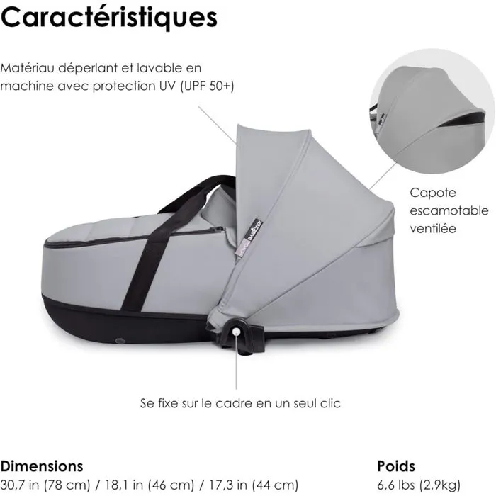 Nacelle YOYO - BABYZEN - Stone - Groupe 0+ - Avec réducteur - Avec cale-tête-2