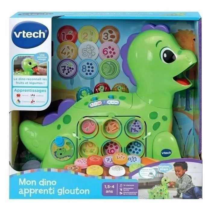 Jouet éducatif - VTECH BABY - Mon dino apprenti glouton - Couleurs, chiffres et aliments-2