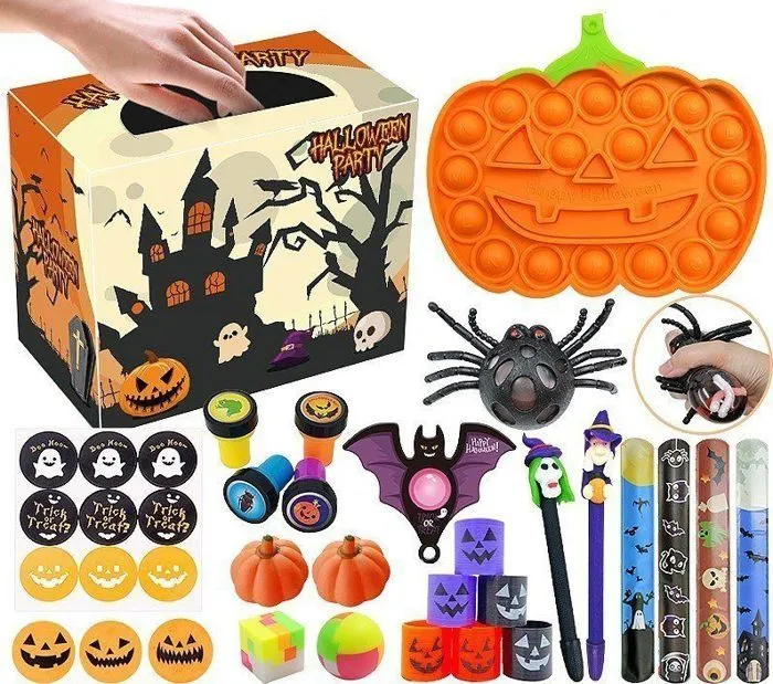 Hand spinner - fidget cube - jouet anti-stress Leantoys - 12844 - Ensemble sensoriel Anti-stress Haloween Fidget Toys Pop It-0