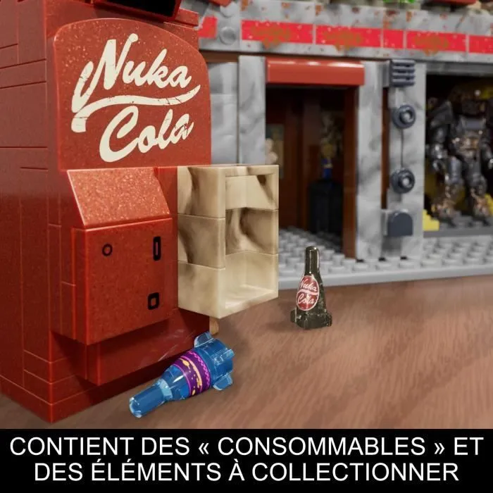 MEGA Coffret Relais Routier Red Rocket Fallout, 824 éléments, 2 Personnages articulés et Accessoires HXT00-4