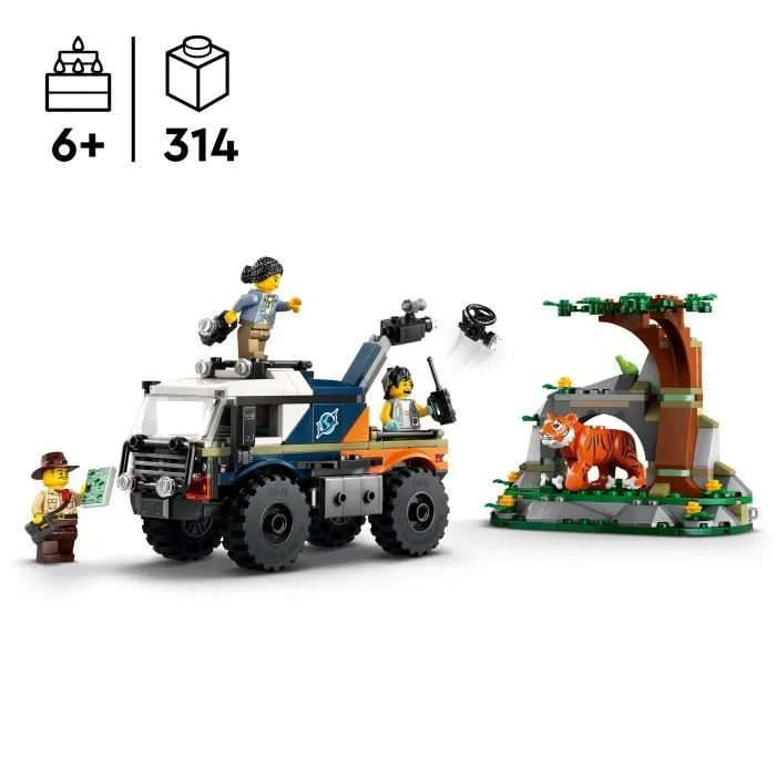 LEGO® City 60426 Le camion tout-terrain de l’explorateur de la jungle, jouet enfant 6 ans-1