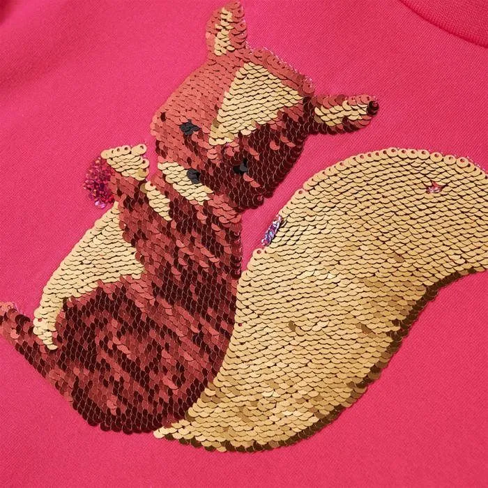 Sweatshirt pour enfants rose vif 5 dimensions disponibles-3