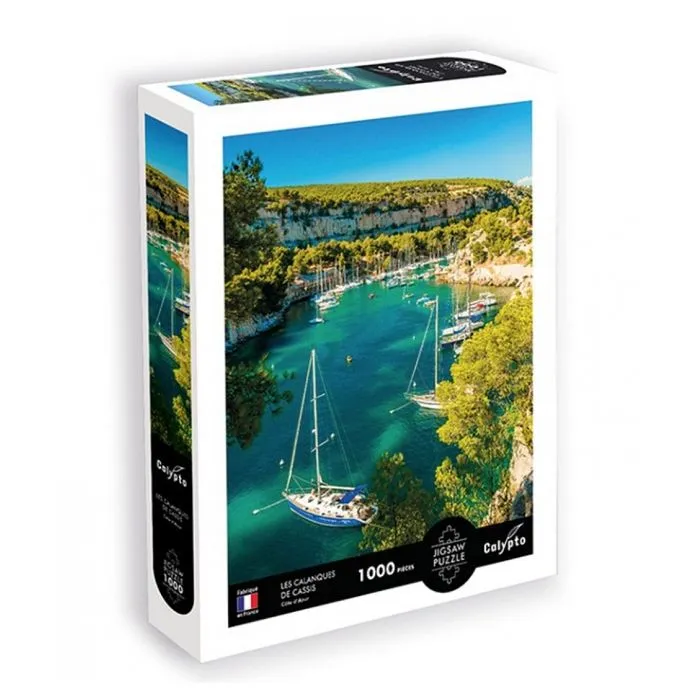 Puzzle 1000 pièces - Sentosphère - Les Calanques de Cassis - Paysage et nature - Boite en carton recyclé-0