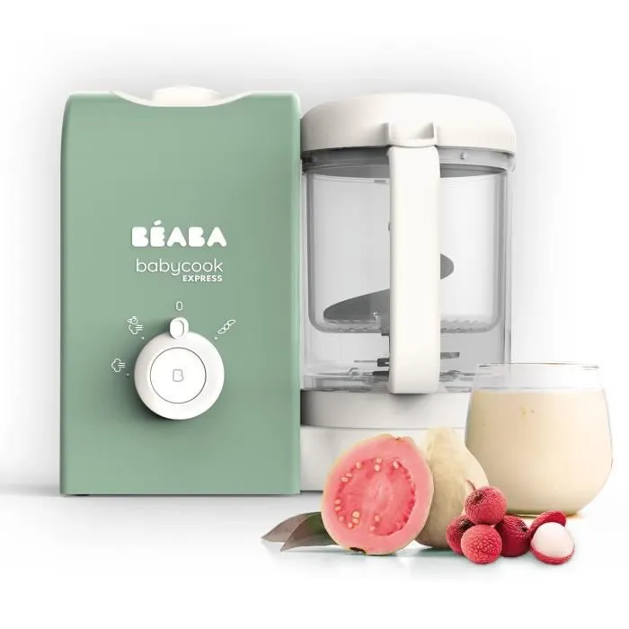BEABA, Babycook express, robot bébé, 4 en 1 mixeur-cuiseur, vert sauge-0