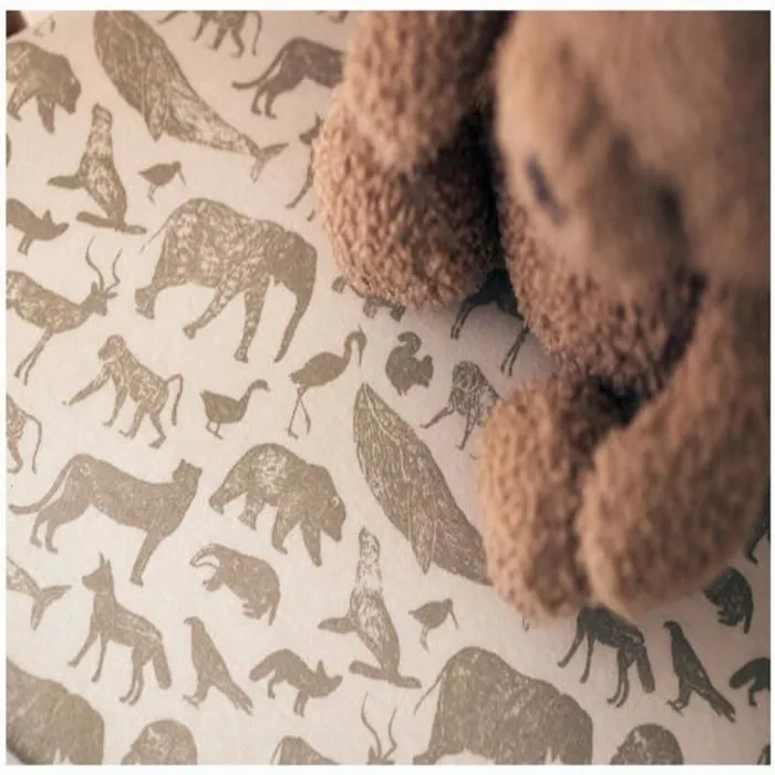 Drap-housse Jersey Animaux Vert Olive 60 x 120 cm - Jollein - Lit bébé-3
