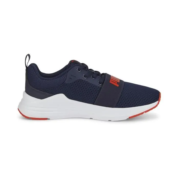 Baskets - Garçon - Puma - Wired Run - Bleu Marine et rouge-4