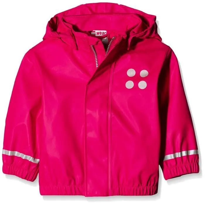 Lego Wear 19446 Jane Veste de Pluie Fille Rouge FR : 18-24 Mois (Taille Fabricant : 86) - 19446-364-0