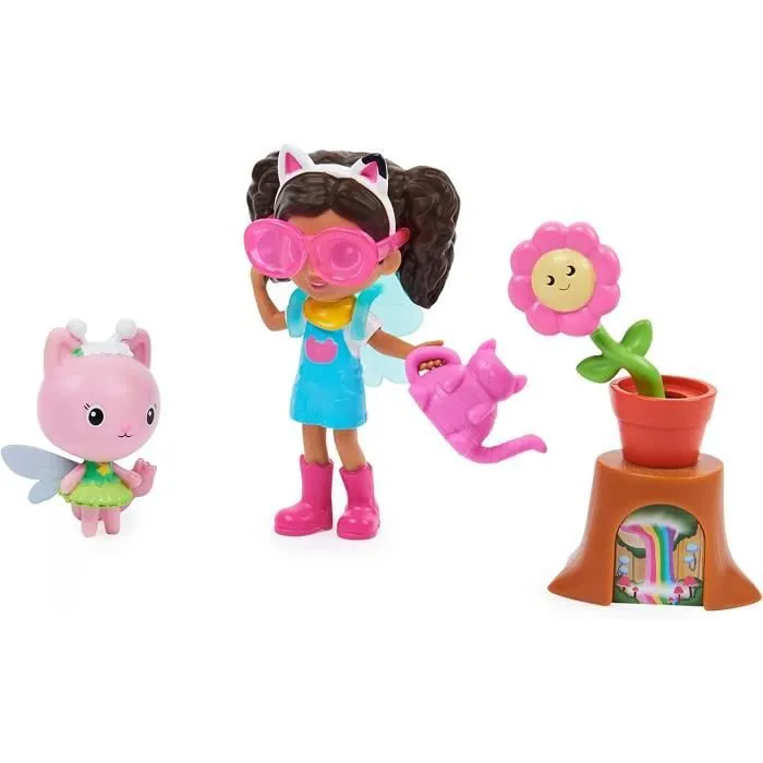 Coffret de figurines Gabby et la Maison Magique - Jardin Enchanté - SPIN MASTER - Gabby, chat et accessoires-1