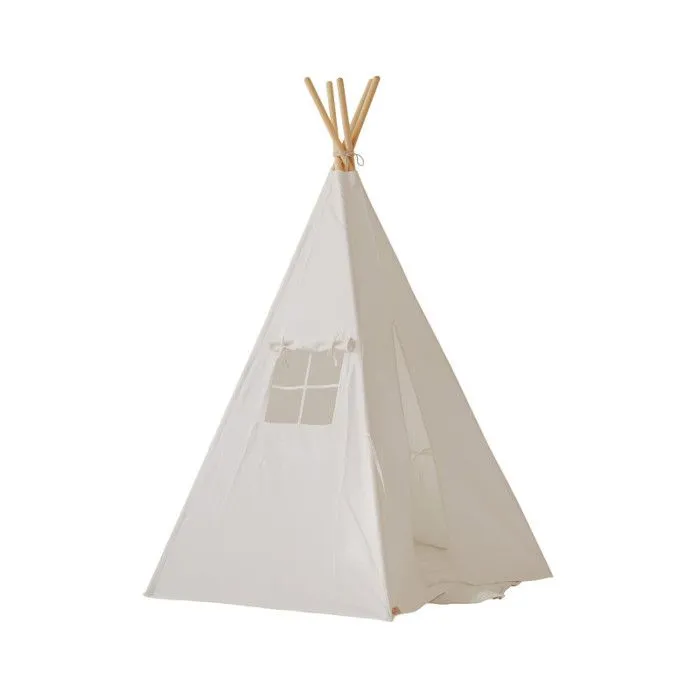 Ensemble tipi et tapis en lin enfant Moi Mili "blanc" - blanc - TU-0