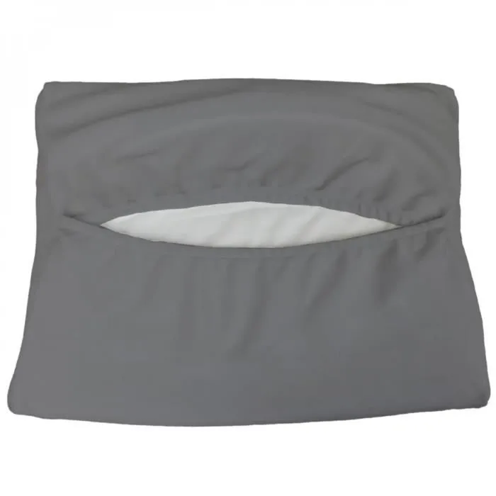 Lot de 2 draps housse 100% coton pour plan incliné - Gris - Monsieur Bébé-2