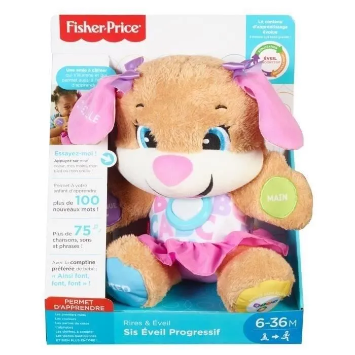 Fisher-Price - Nouveau SIS interactif - Peluche interactive - 6 mois et + FPP52-1