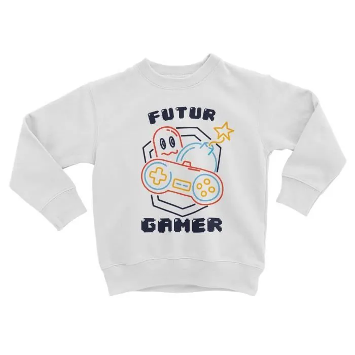 Sweatshirt Enfant Futur Gamer Jeux Vidéo Culture Geek-0