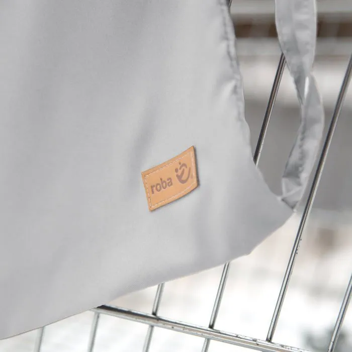 Protège Siège Chariot Caddie pour Bébé ROBA Style - Housse de Caddy avec Sac de Transport - Gris Clair-2