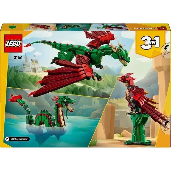 LEGO Creator 31161 3-en-1 Le dragon médiéval - Jeu de construction pour garçon dès 9 ans-5
