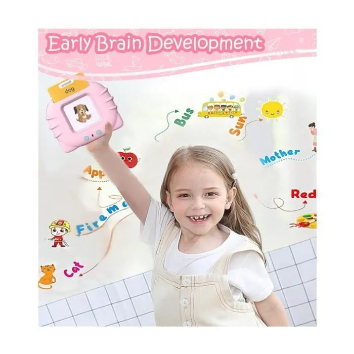 Cartes Flash Parlantes pour Enfants, Cartes Éducatives Jouets d'apprentissage 112 Feuilles de 224 Mots, Préscolaires Jeux Éducatifs-3