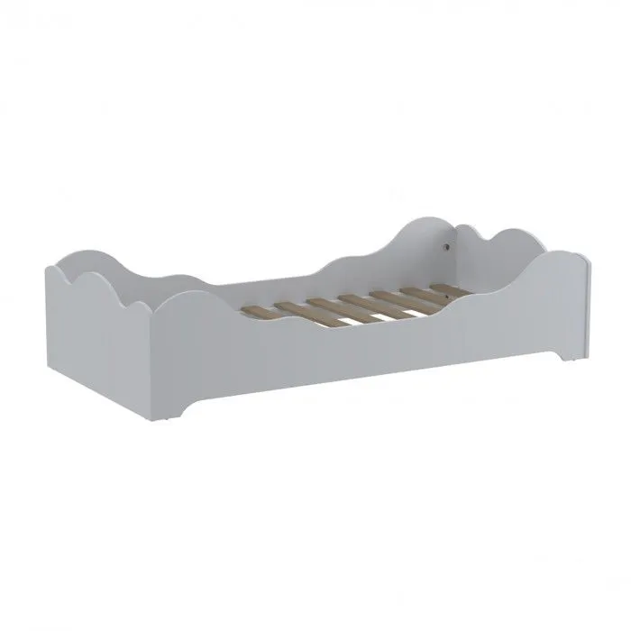 Lit FLOCON 90x190 cm + sommier /Blanc-1