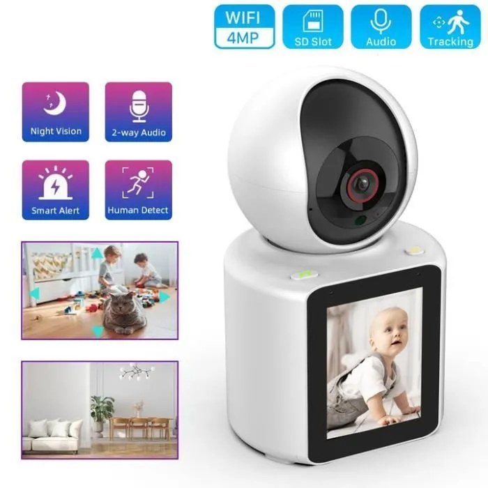 Bébé Moniteur 5" LCD -PIMPIMSKY- Babyphone Vidéo- Ecoute Bébé Video- Camera Surveillance avec écran d'affichage-Couleur-0