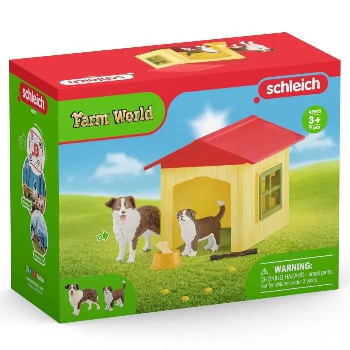 Figurine Niche pour Chien , pour enfants dès 3 ans, coffret, 18,8 x 8,2 x 14,7 cm - Schleich 42573 FARM WORLD-5