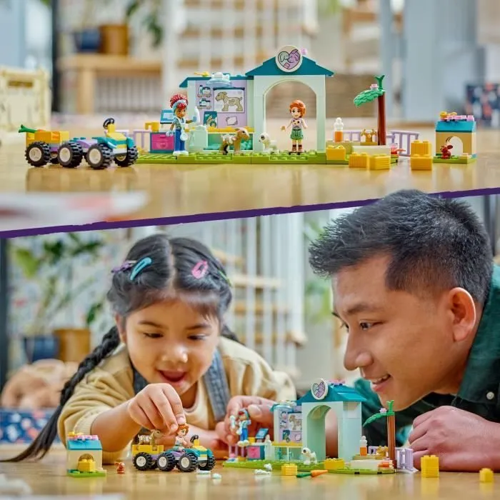 LEGO® 42632 Friends La Clinique Vétérinaire des Animaux de la Ferme, Jouet avec 2 Figurines et 3 Animaux, Cadeau Enfants-4