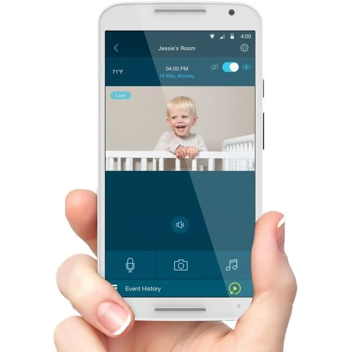 Motorola Comfort 85 Connect Babyphone Vidéo avec Zoom, Wi-Fi, Ecran Couleur 5,0", Vision Nocturne,Talkie walkie, Température-4