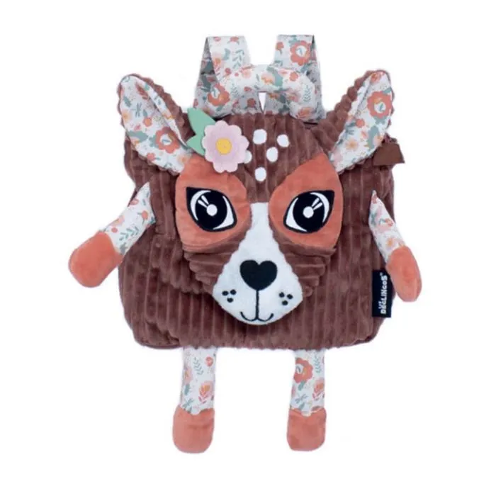 LES DEGLINGOS - Sac à Dos Velours Melimelos La Biche Enfant-1