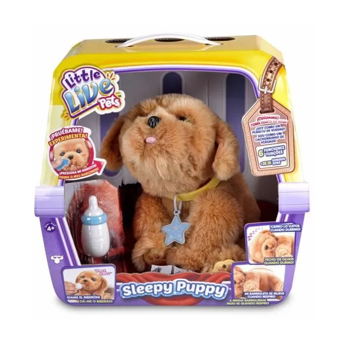 Little Live Pets Peluche Sleepy Puppy 30 x 29 x 15 cm Multicolore - 700013210-1