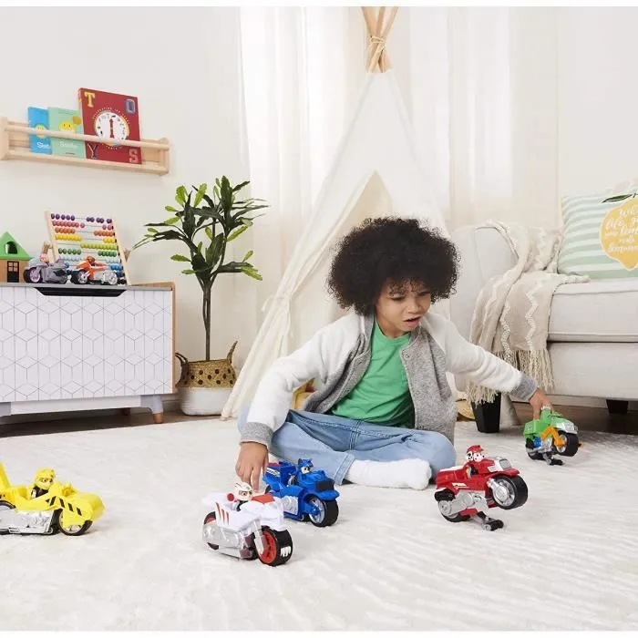 Jouet Moto Rétrofriction Pat Patrouille avec Figurine Amovible Rocky - Paw Patrol - Pour Enfant de 3 Ans et +-5