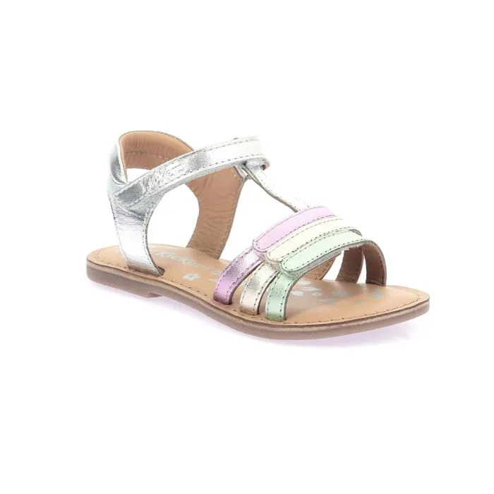 KICKERS Sandales Diamanto Argent multico-1