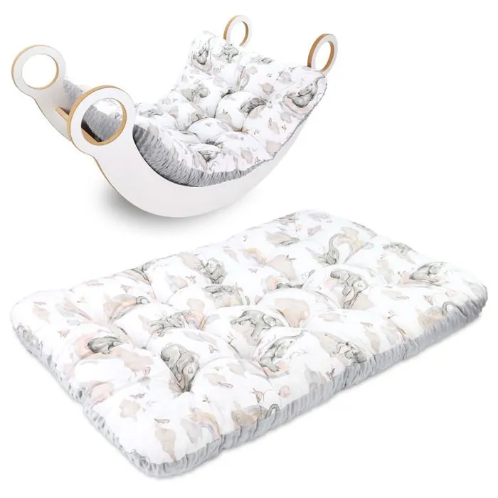 Coussin de sol - Totsy Baby - 70x110 cm - Gris clair - Rembourré - Lavable en machine-0