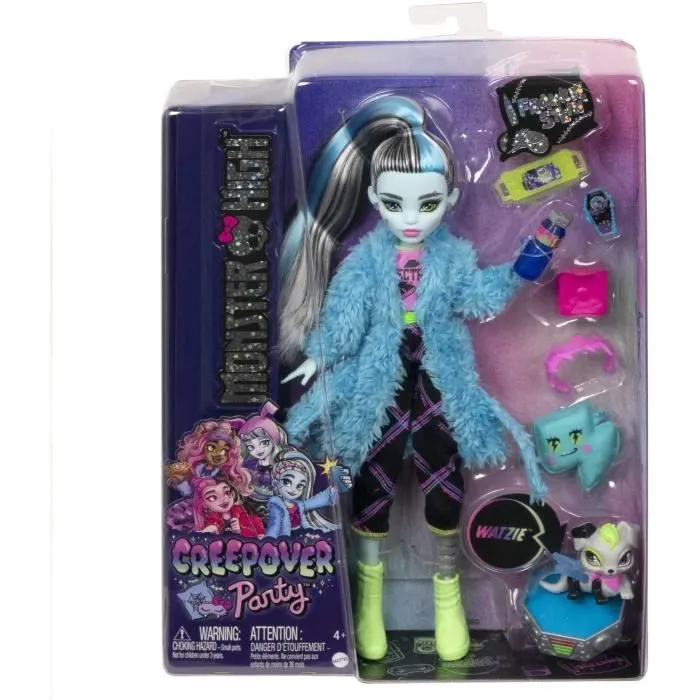 Monster High-Coffret Soirée Pyjama Frankie Stein-poupée et accessoires HKY68-6