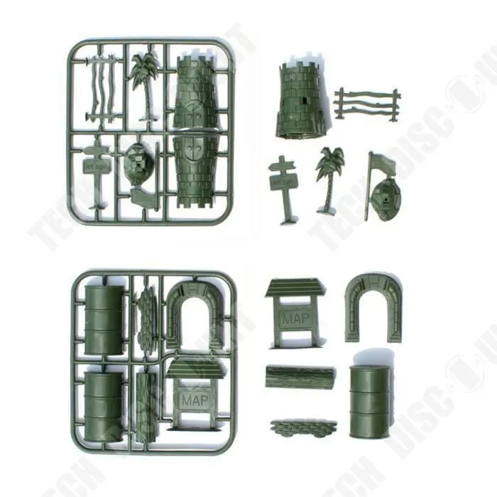KIT 307 pièces de figurines miniature soldats armée Tank pour enfant-jeux de role guerre enfant Jouet Cadeau Noel-1