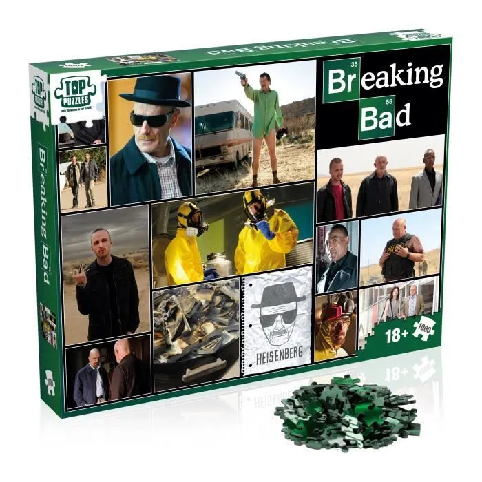 Puzzle Patchwork 1000 pcs - Breaking Bad - ASMODEE - Licence officielle - ImAges cultes de la série-0