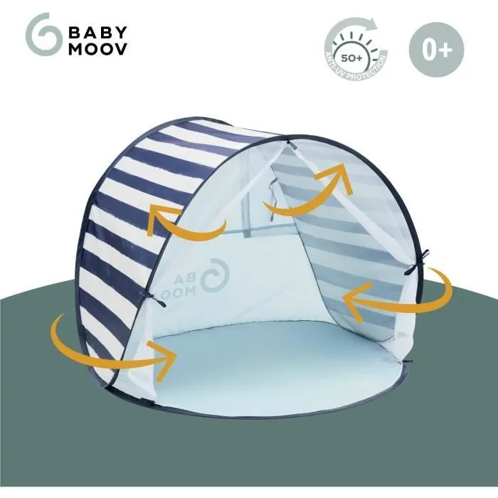 Babymoov Tente Anti-UV FPS 50+ Marinière - Moustiquaire intégrée-2