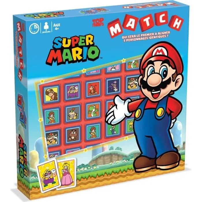 Match Super Mario, Jeu de stratégie, Version française, Winning Moves-0