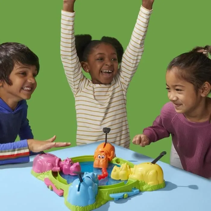 Hippos gloutons, jeu de société enfant, jeu de plateau, dès 4 ans, pour 2 à 4 joueurs, Hasbro Gaming-4