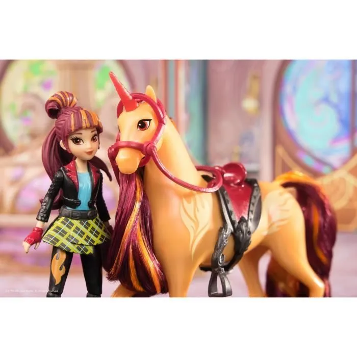 SPIN MASTER COFFRET LICORNE ET POUPEE CINDER ET VALENTINA Unicorn Academy-3