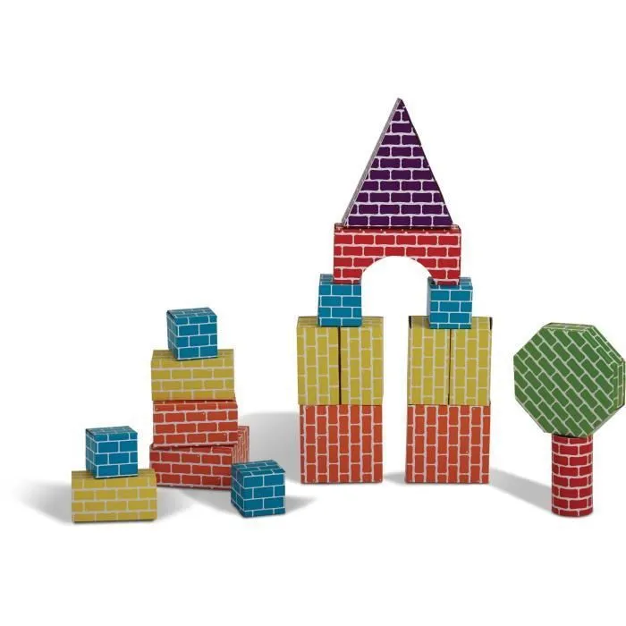 BSM Lot de 45 Pièces de cartons Edu Blocs-4