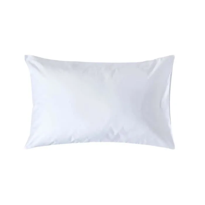 Taie d'oreiller 50x75 cm 100% satin de coton égyptien 1000 fils coloris Blanc-0